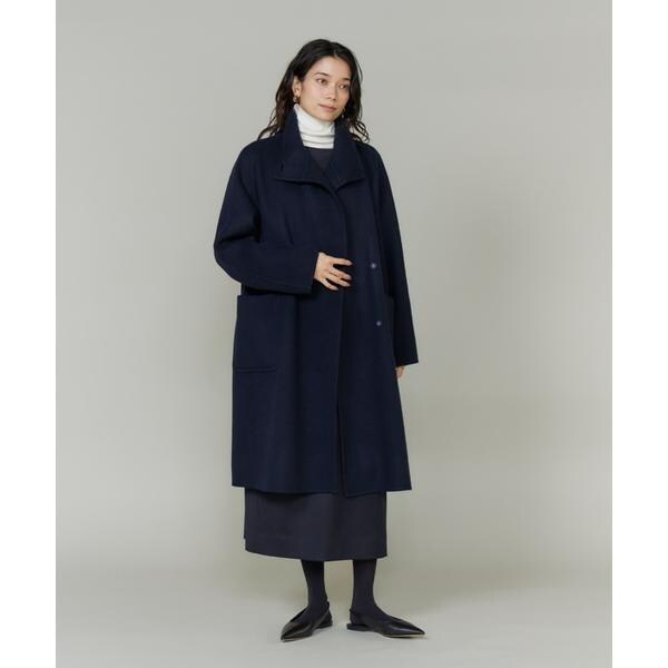 イネド（INED）/《大きいサイズ》スタンドカラーコート