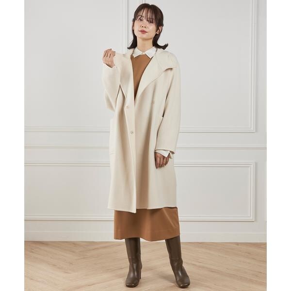 イネド（INED）/《大きいサイズ》スタンドカラーコート