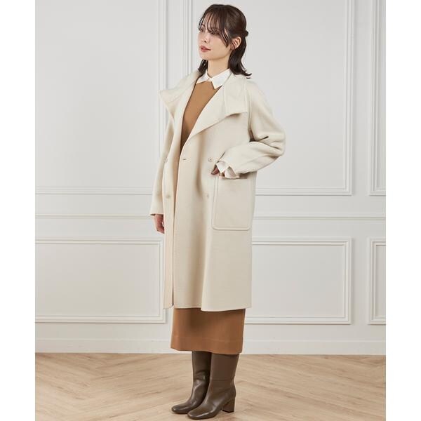 イネド（INED）/《大きいサイズ》スタンドカラーコート