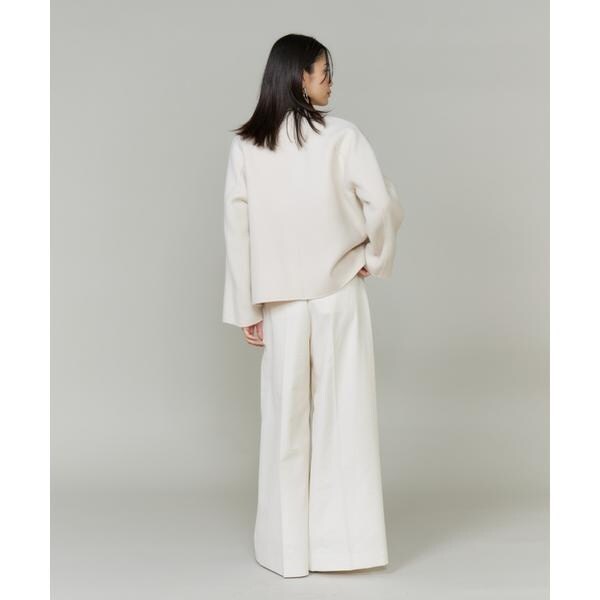 イネド（INED）/《大きいサイズ》ノーカラーショートコート