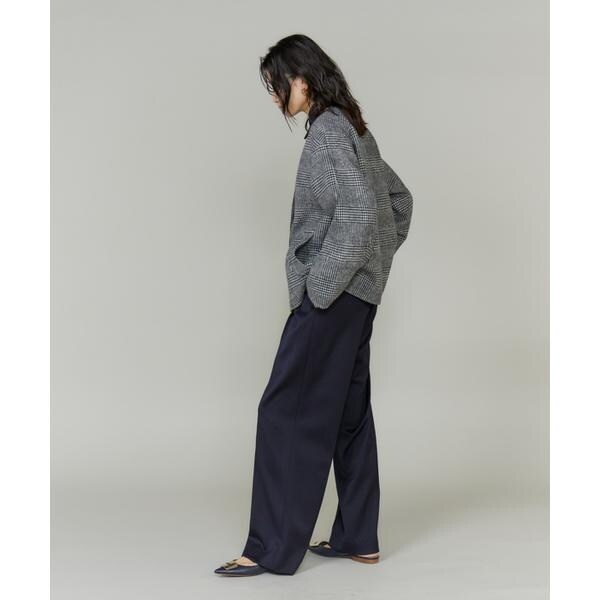 イネド（INED）/《大きいサイズ》ノーカラーショートコート