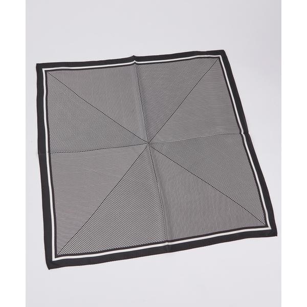 イネド（INED）/モノトーン柄シルク100%スカーフ