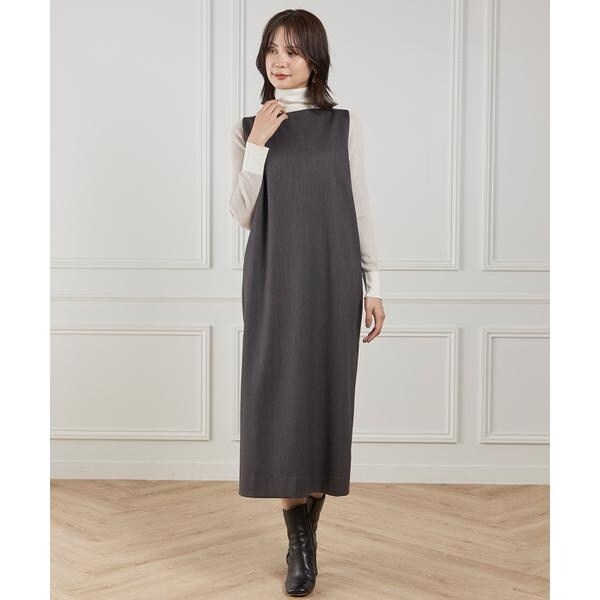 イネド（INED）/《大きいサイズ》ボートネックワンピース