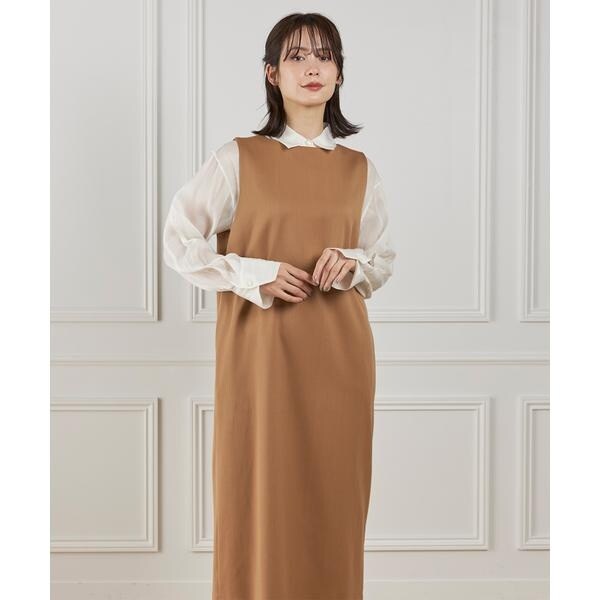 イネド（INED）/《大きいサイズ》ボートネックワンピース