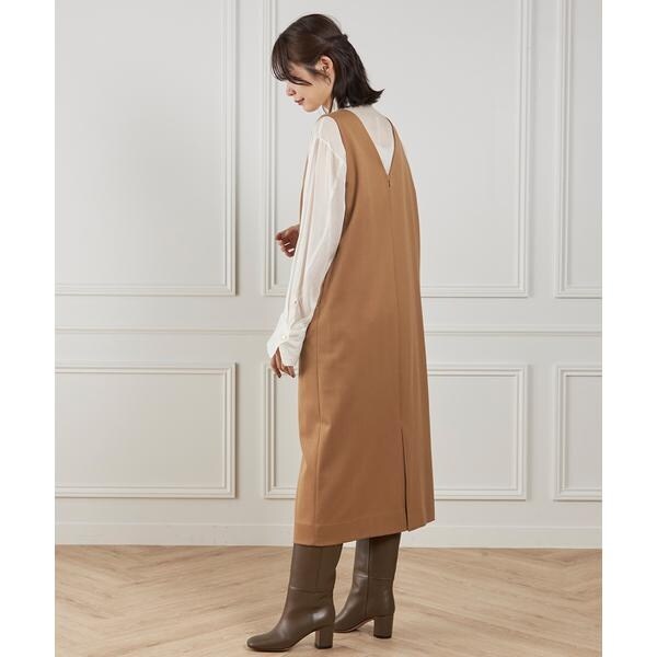 イネド（INED）/《大きいサイズ》ボートネックワンピース