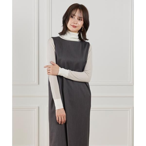 イネド（INED）/《大きいサイズ》ボートネックワンピース