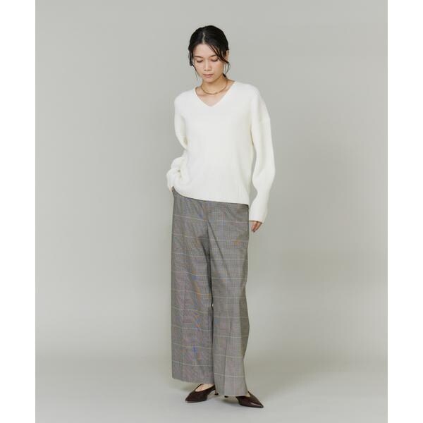 イネド（INED）/《大きいサイズ》Vネックプルオーバーニット