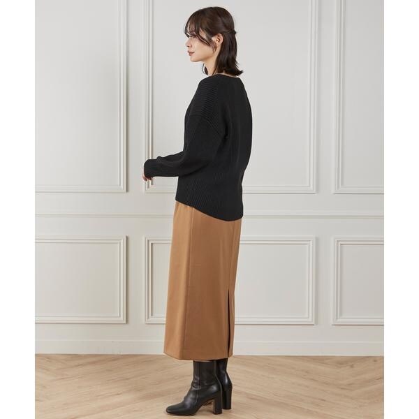 イネド（INED）/《大きいサイズ》Vネックプルオーバーニット