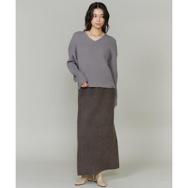 イネド（INED）/フォックスブレンドタイトスカート《YVON》