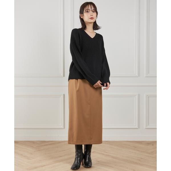 イネド（INED）/《大きいサイズ》ベルテッドスカート