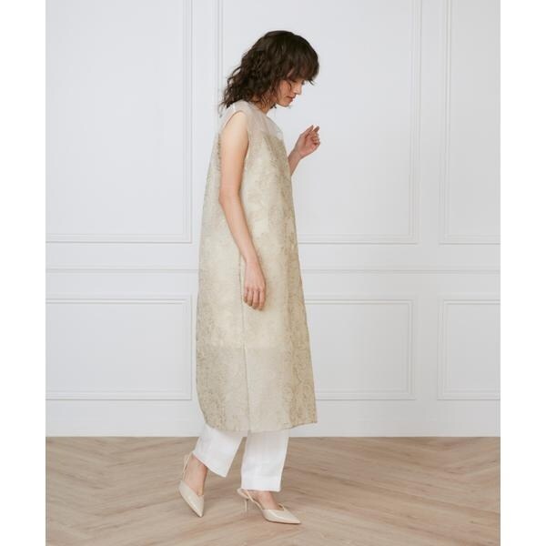 イネド（INED）/《大きいサイズ》オーガンジーワンピース《la veille by SUPERIOR CLOSET》