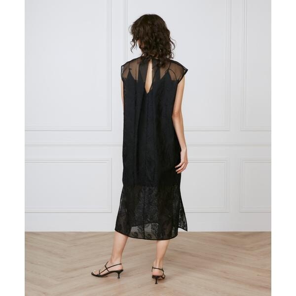 イネド（INED）/《大きいサイズ》オーガンジーワンピース《la veille by SUPERIOR CLOSET》