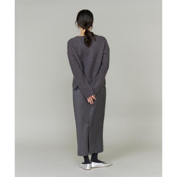 イネド（INED）/《大きいサイズ》チャイニーズラクーンVネックニット