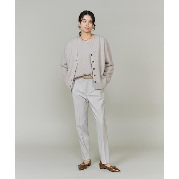 イネド（INED）/《大きいサイズ》チャイニーズラクーンVネックニット