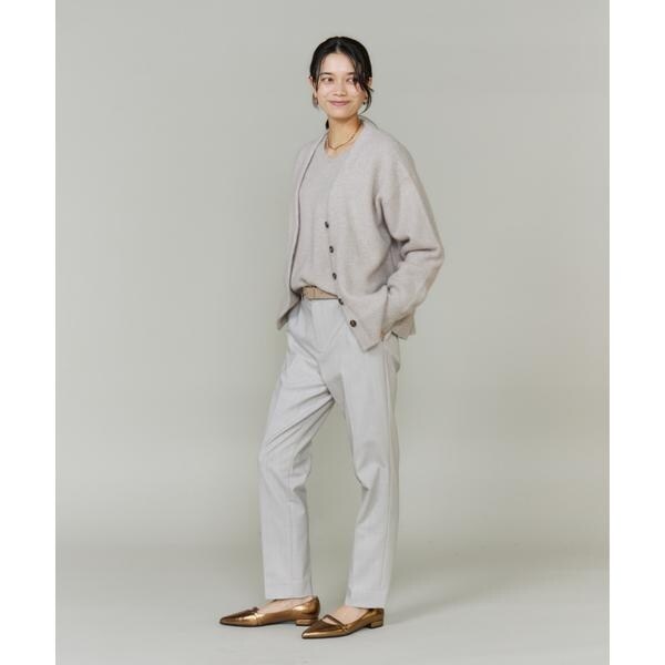 イネド（INED）/《大きいサイズ》チャイニーズラクーンVネックニット