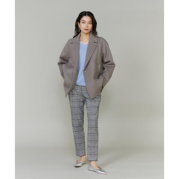 イネド（INED）/《大きいサイズ》チャイニーズラクーンVネックニット