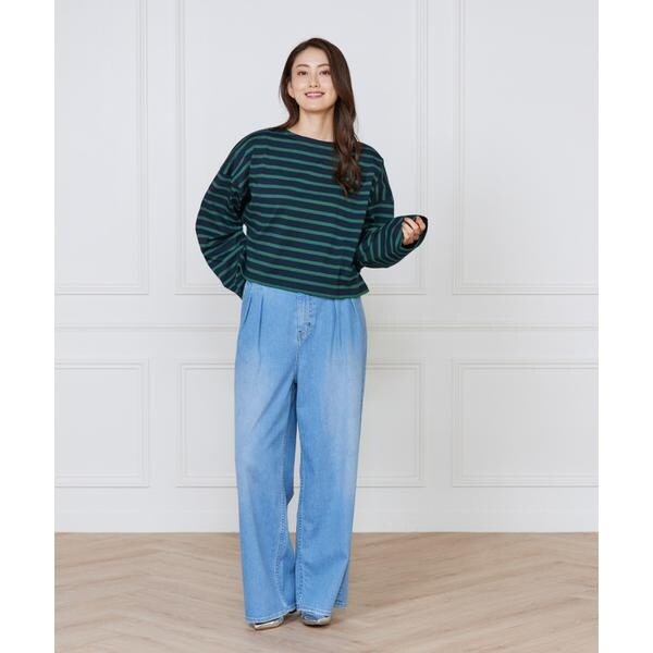 イネド（INED）/ボーダードルマンスリーブカットソー《Le Minor》