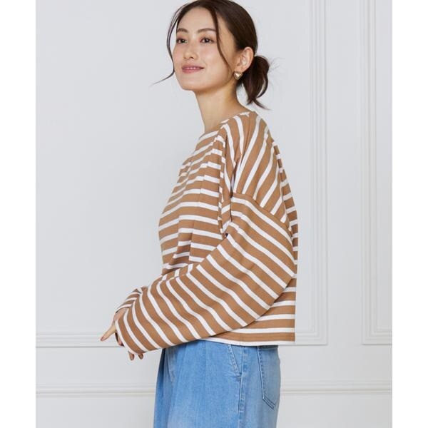 イネド（INED）/ボーダードルマンスリーブカットソー《Le Minor》