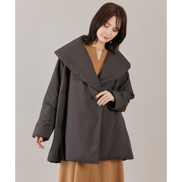 イネド（INED）/ショールカラーミドル丈中綿コート《LIMONTA EAST》