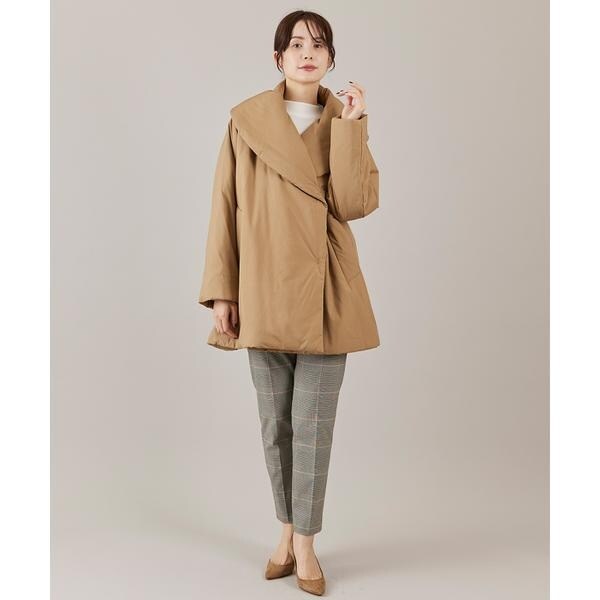 イネド（INED）/ショールカラーミドル丈中綿コート《LIMONTA EAST》