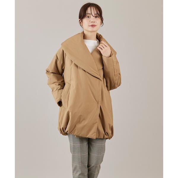 イネド（INED）/ショールカラーミドル丈中綿コート《LIMONTA EAST》