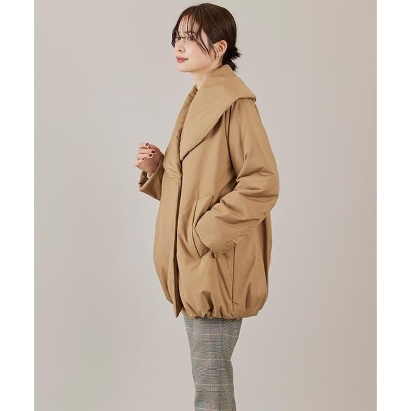 イネド（INED）/ショールカラーミドル丈中綿コート《LIMONTA EAST》