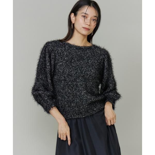 イネド（INED）/《大きいサイズ》シャギーヤーンニットプルオーバー