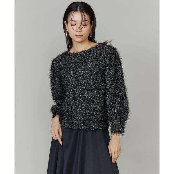 イネド（INED）/《大きいサイズ》シャギーヤーンニットプルオーバー