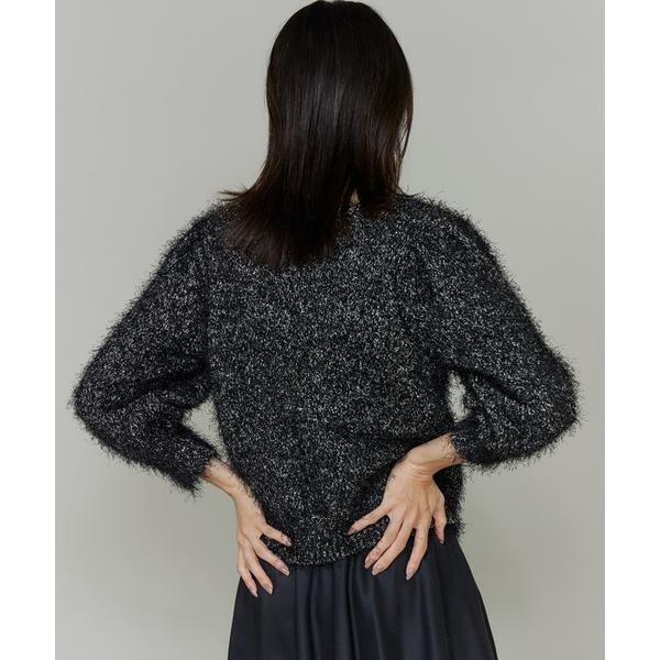 イネド（INED）/《大きいサイズ》シャギーヤーンニットプルオーバー