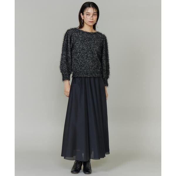 イネド（INED）/《大きいサイズ》シャギーヤーンニットプルオーバー