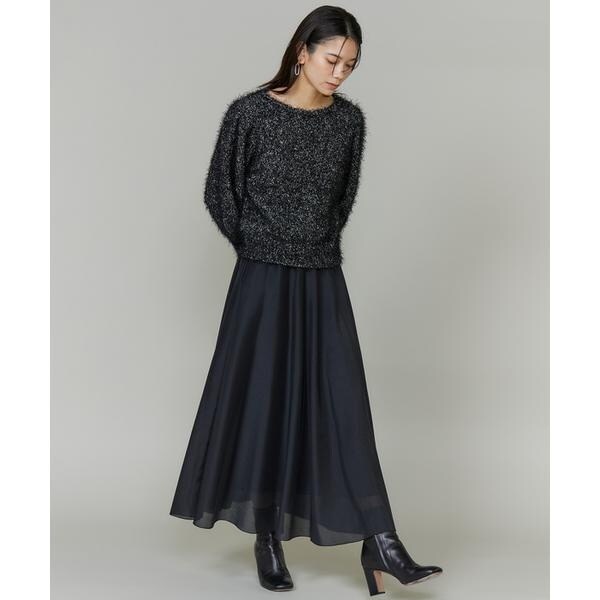 イネド（INED）/《大きいサイズ》シャギーヤーンニットプルオーバー