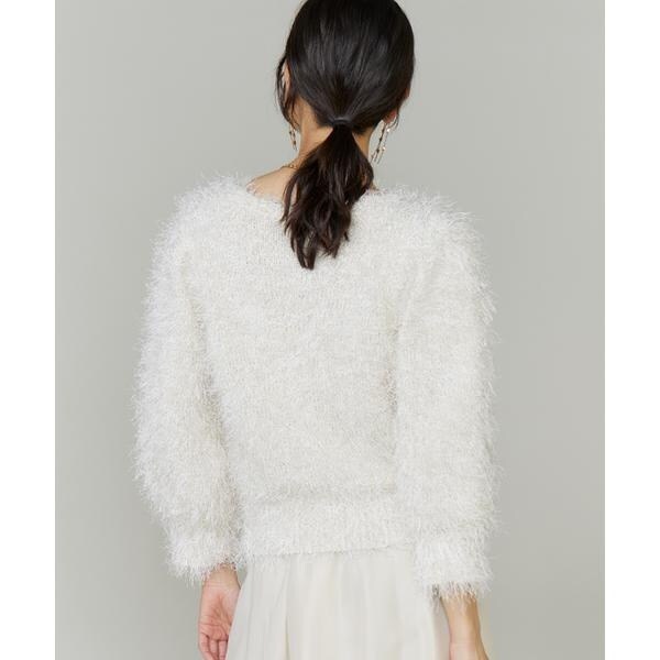 イネド（INED）/《大きいサイズ》シャギーヤーンニットプルオーバー