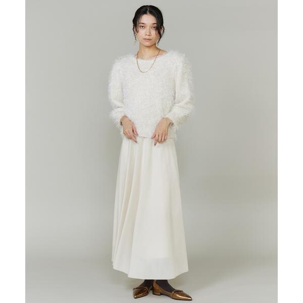 イネド（INED）/《大きいサイズ》シャギーヤーンニットプルオーバー