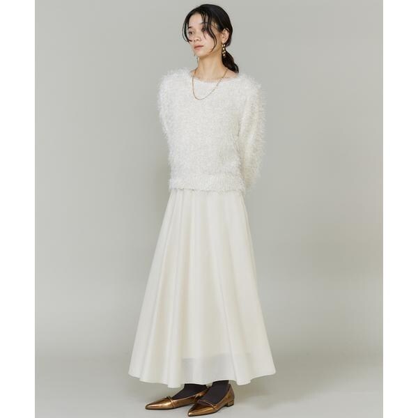 イネド（INED）/《大きいサイズ》シャギーヤーンニットプルオーバー