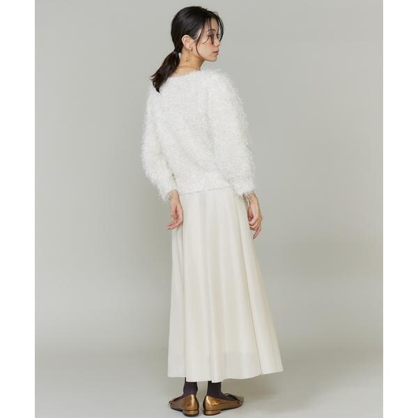 イネド（INED）/《大きいサイズ》シャギーヤーンニットプルオーバー