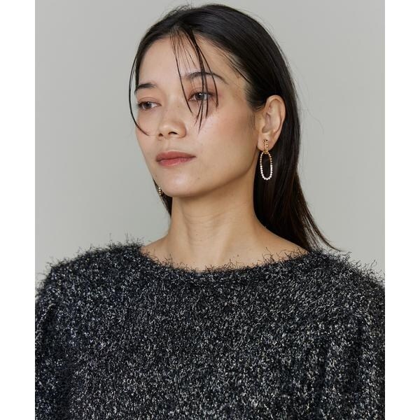 イネド（INED）/《大きいサイズ》シャギーヤーンニットプルオーバー