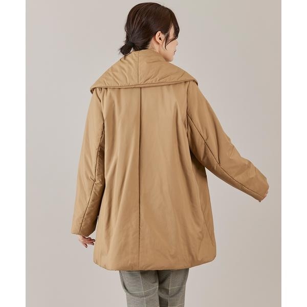 イネド（INED）/《大きいサイズ》ショールカラーミドル丈中綿コート