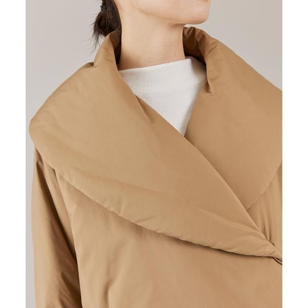 イネド（INED）/《大きいサイズ》ショールカラーミドル丈中綿コート