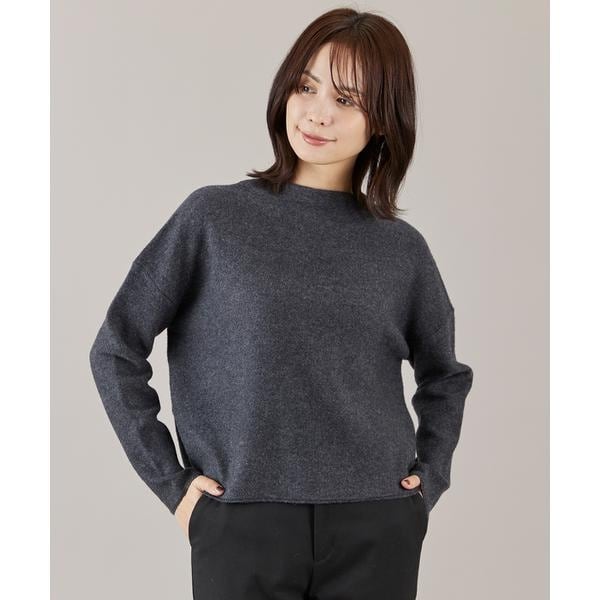 イネド（INED）/《大きいサイズ》モックネックプルオーバー