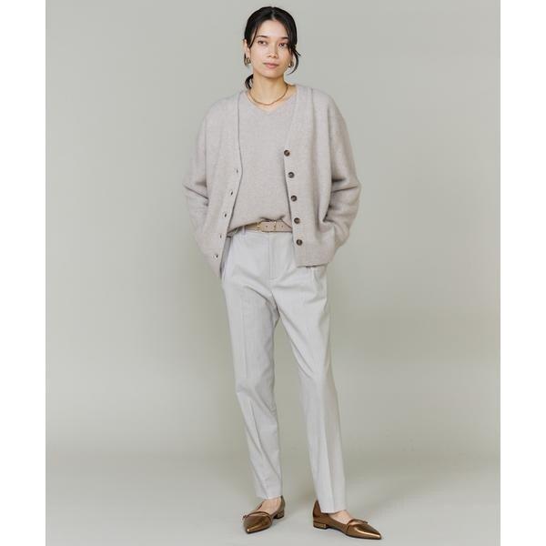 イネド（INED）/《大きいサイズ》チャイニーズラクーンVネックカーディガン