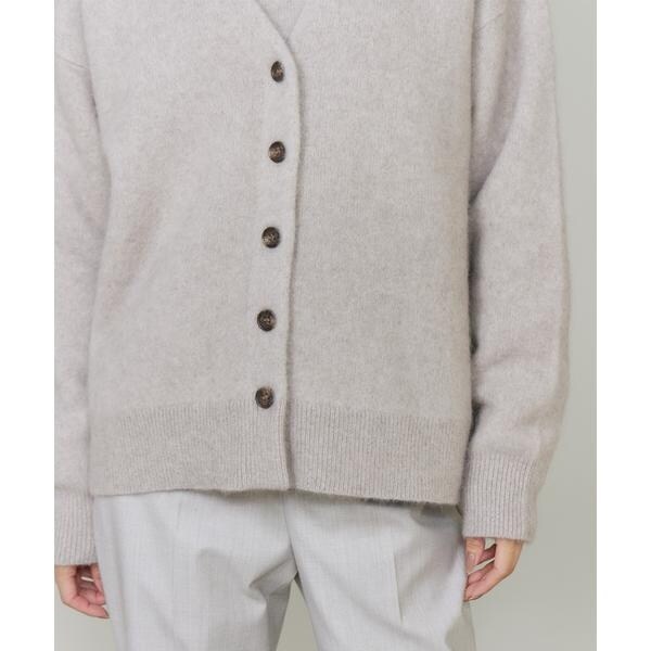 イネド（INED）/《大きいサイズ》チャイニーズラクーンVネックカーディガン