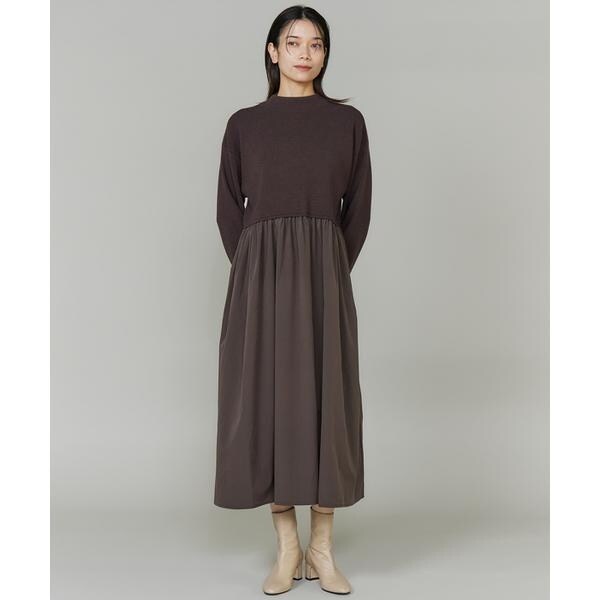 【NEW】イネド（INED）/ドッキングハイネックワンピース《YVON》