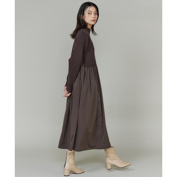 【NEW】イネド（INED）/ドッキングハイネックワンピース《YVON》