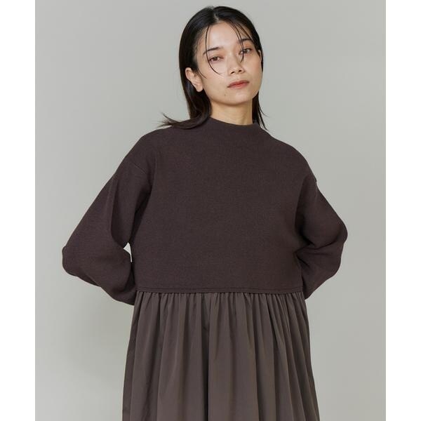 【NEW】イネド（INED）/ドッキングハイネックワンピース《YVON》