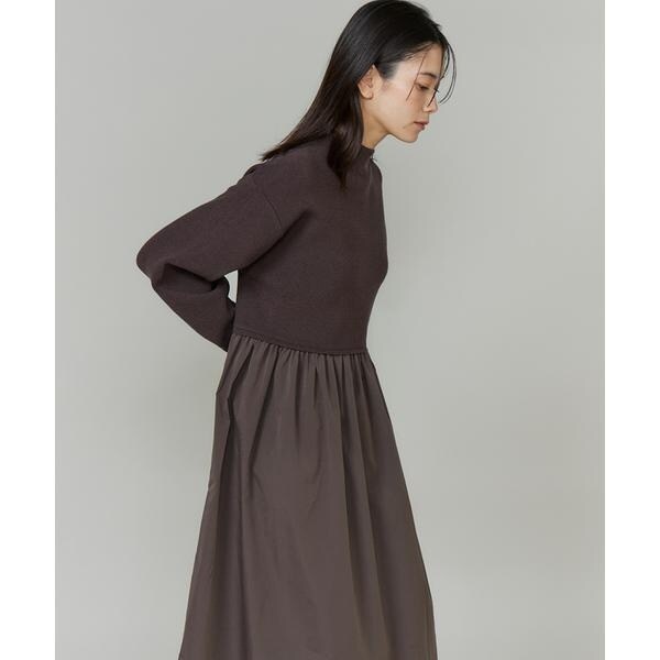 【NEW】イネド（INED）/ドッキングハイネックワンピース《YVON》