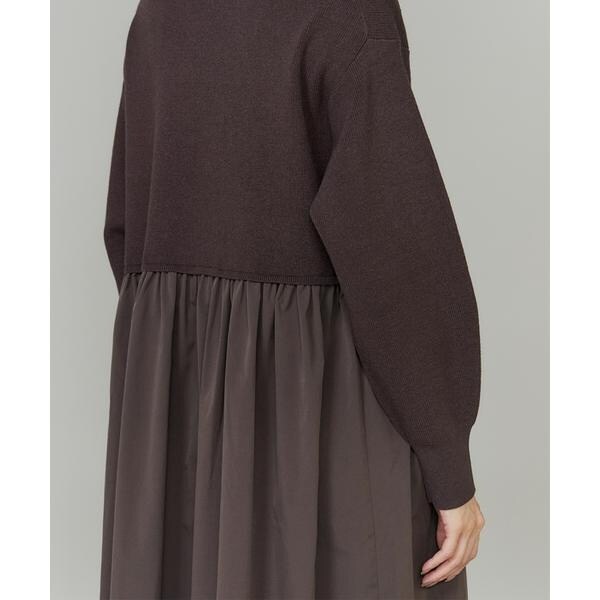 【NEW】イネド（INED）/ドッキングハイネックワンピース《YVON》