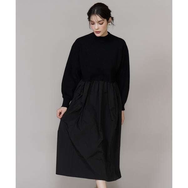 【NEW】イネド（INED）/ドッキングハイネックワンピース《YVON》