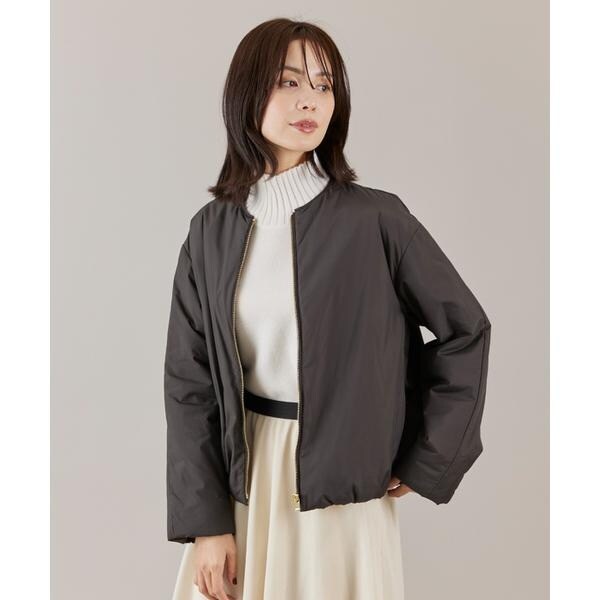 イネド（INED）/ノーカラー中綿ブルゾン《LIMONTA EAST》