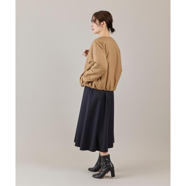 イネド（INED）/ノーカラー中綿ブルゾン《LIMONTA EAST》