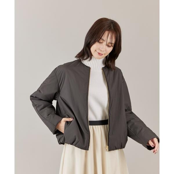 イネド（INED）/ノーカラー中綿ブルゾン《LIMONTA EAST》